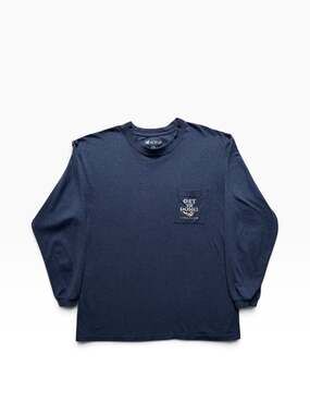 Big Dogs Get 'Er Done Tomorrow Navy Long Sleeve Pocket T-Shirt